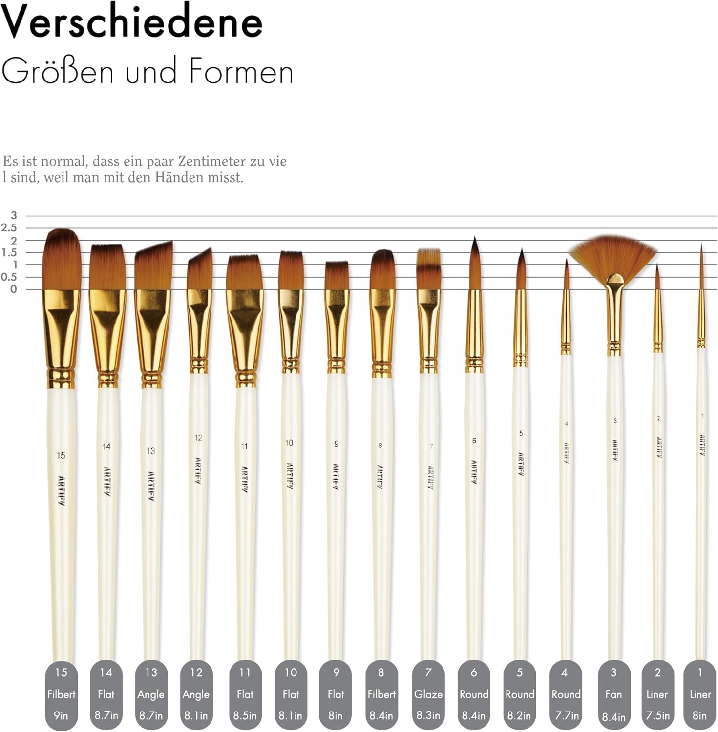 Thumbnail 1 de Artify 15-teiliges Pinsel-Set 🖌️