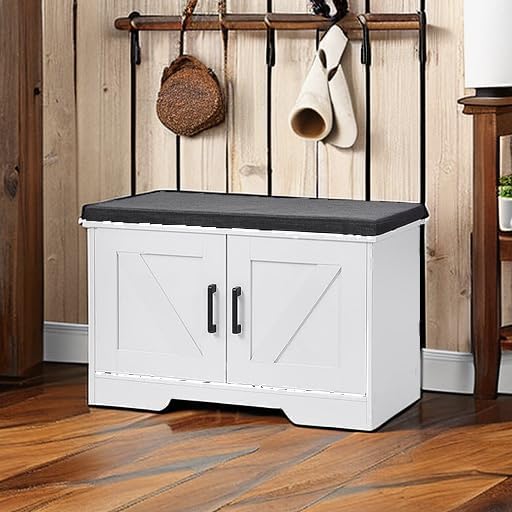 Thumbnail 5 de HOMSHO 2-Tier Storage Bench 27.6