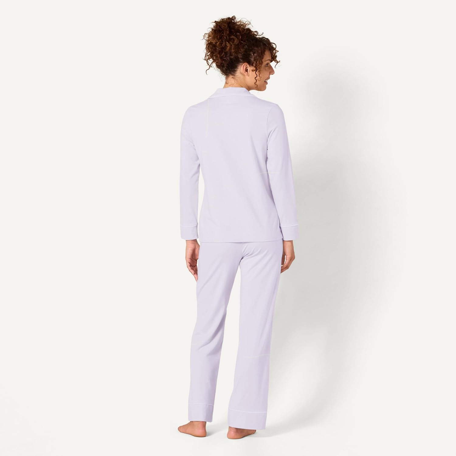 Thumbnail 3 de Amazon Essentials Women's Cotton Modal Long-Sleeve Shirt and Full-Length Bottom Pyjama Set
