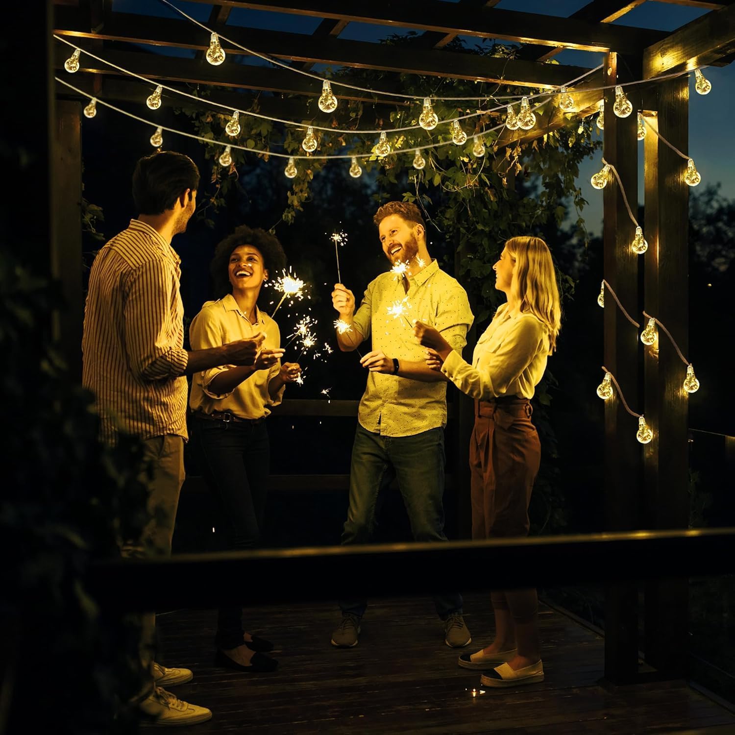 Thumbnail 6 de Joomer Solar-Lichterkette außen 7,5 m mit 16 LED, 8 Modi & Speicherfunktion