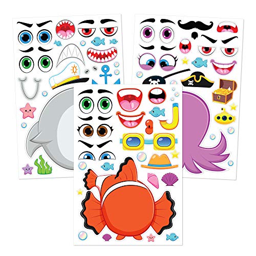 Detalle de JOYIN 36 hojas de pegatinas para crear caras de animales, mezcla y combina