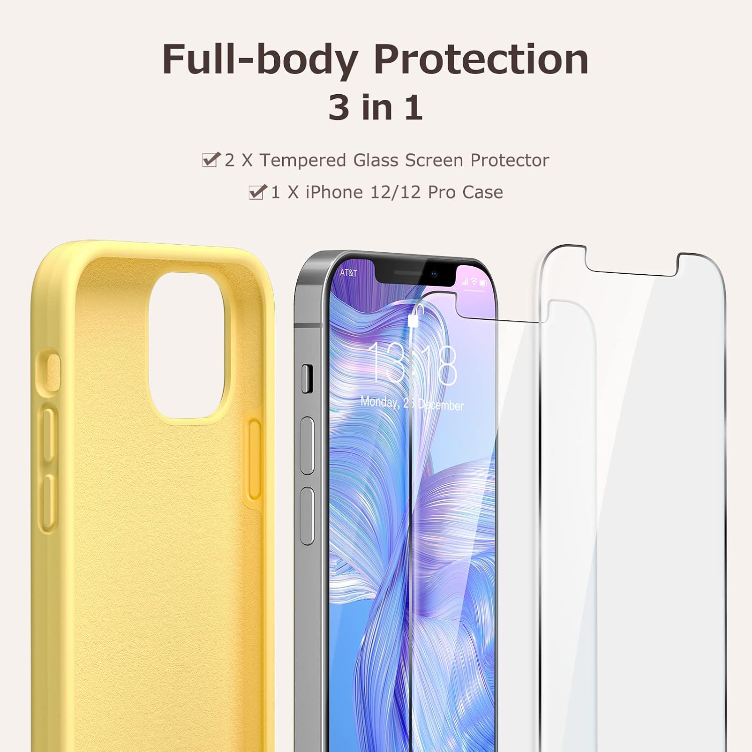 Thumbnail 2 de GOODVISH 3-in-1 iPhone 12 Hülle mit 2 Folien
