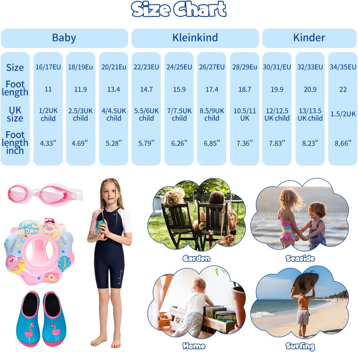 Thumbnail 5 de WateLves Kinder-Badeschuhe & Wasserschuhe – rutschfeste Schwimm- und Strandschuhe mit Mesh-Innenfutter