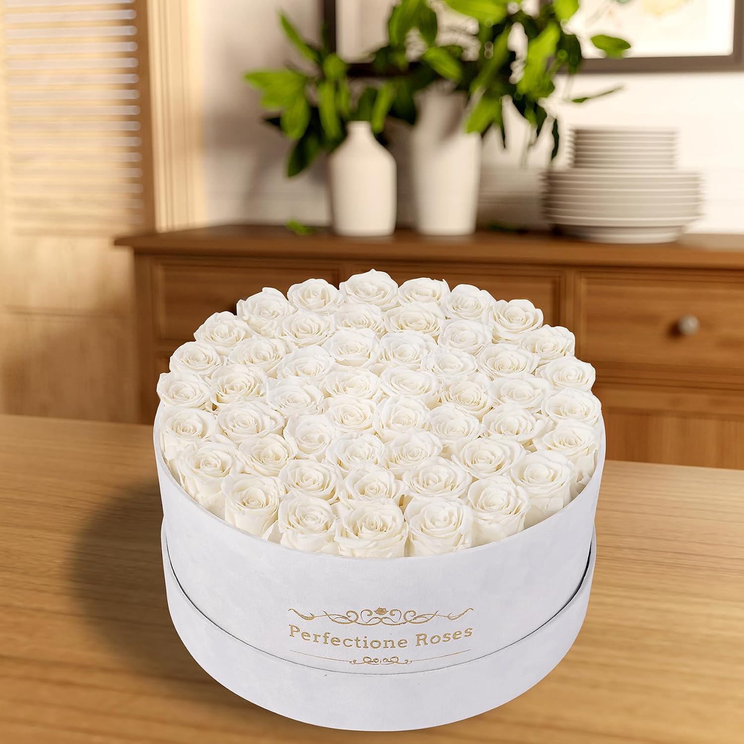 Thumbnail 2 de 50 Piece Roses in a Velvet Box – Preserved Flowers for Lasting Giftable Beauty