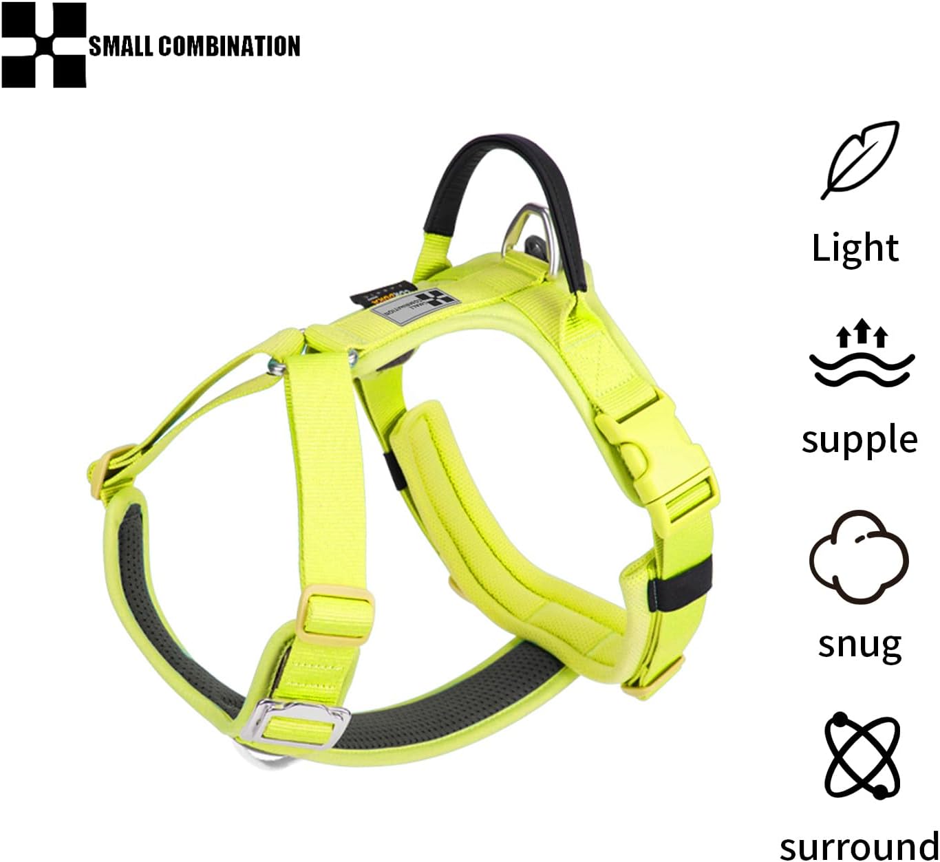 Thumbnail 1 de Small Combination No-pull Dog Harness with Adjustable Vest & Durable Handle (Lemon Yellow, XS)