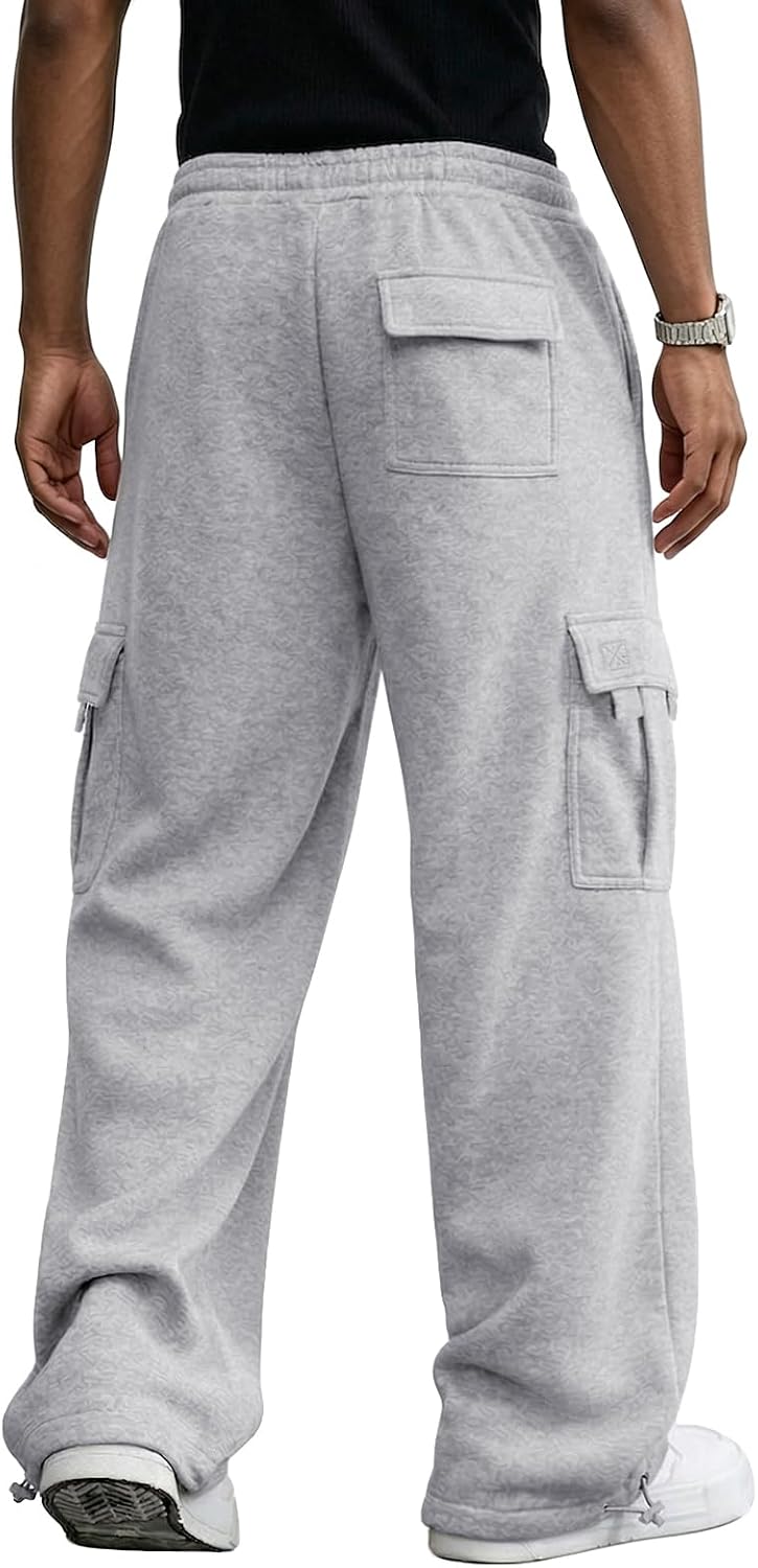 Detalle 2 de Men’s Cargo Sweatpants, Polyester-Cotton Blend