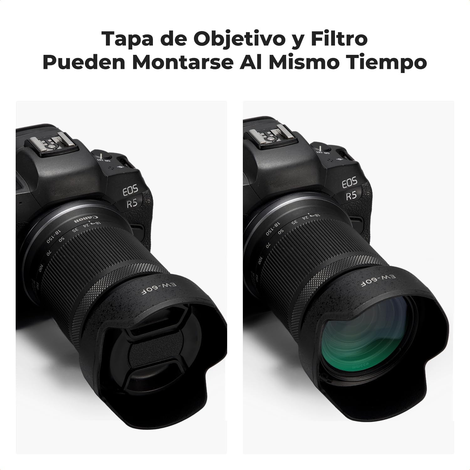 Detalle 2 de K&F CONCEPT EW-60F parasol 55 mm