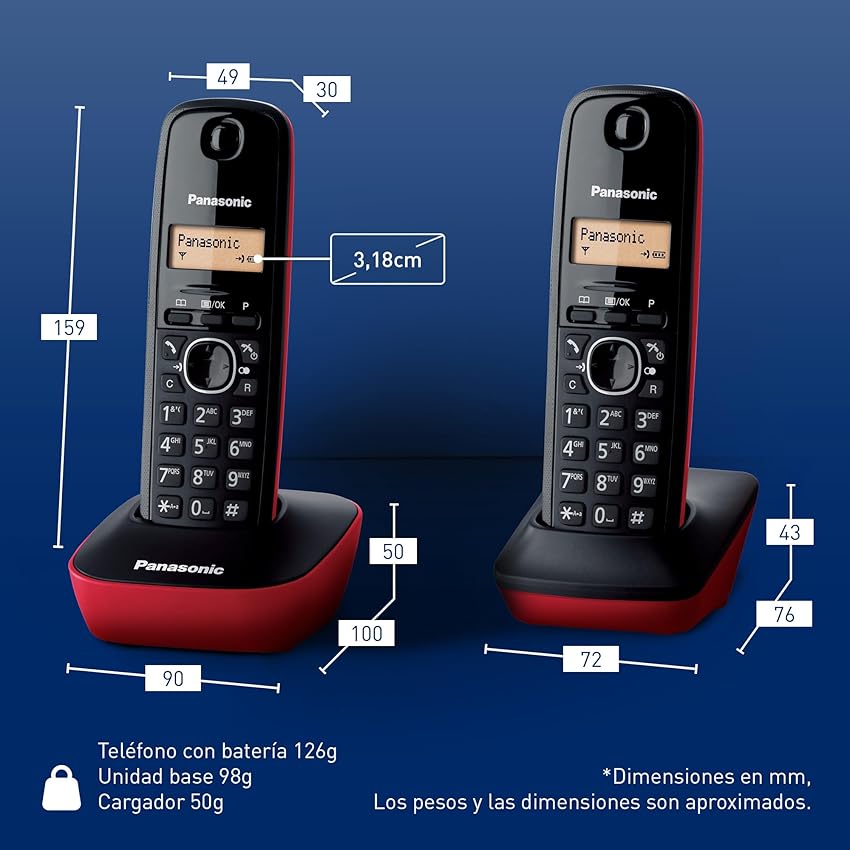 Thumbnail 5 de Panasonic KX-TG1612SPR Teléfono Inalámbrico 📞 con Auriculares