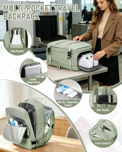 Thumbnail 6 de Mochila SZLX con compresión al vacío para cabina 40x30x20 — organización, bomba incluida y diseño para avión