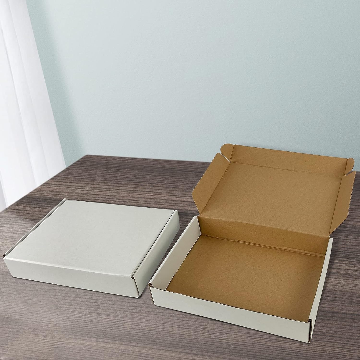 Detalle de RLAVBL 25 Pack Small White Corrugated Shipping Boxes (280x204x51 mm)