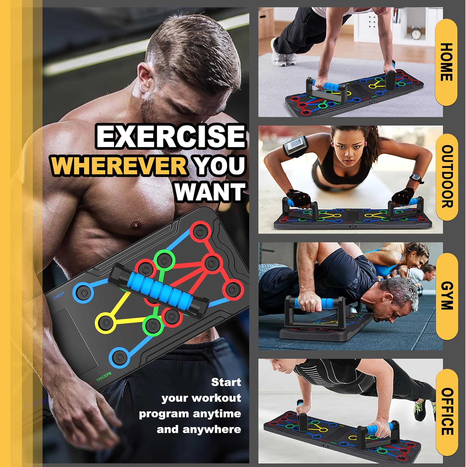 Detalle 2 de Solid Push Up Board 15-in-1 Workout System