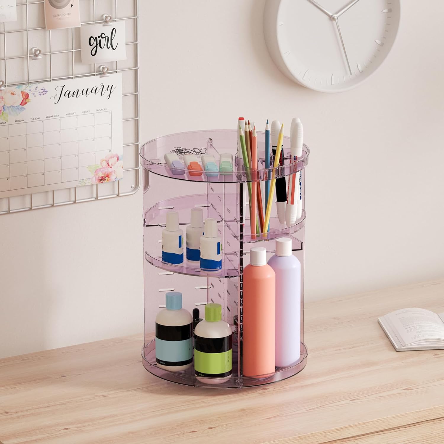 Thumbnail 6 de Jiavarry RMOT1 Rotating Makeup Organizer with 8 Adjustable Levels