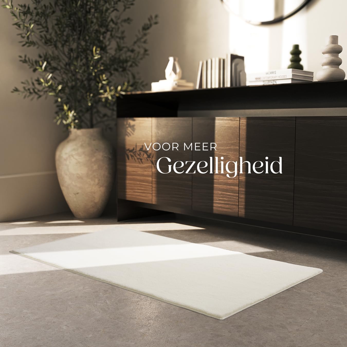 Detalle 2 de tectake Soft Zone laagpolig vloerkleed 80 x 150 cm, wasbaar en antislip