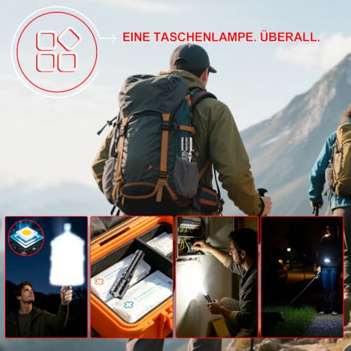 Thumbnail 8 de SupraBryte SA6221 LED-Taschenlampe mit USB-C, LCD-Anzeige und Zoomstrahl
