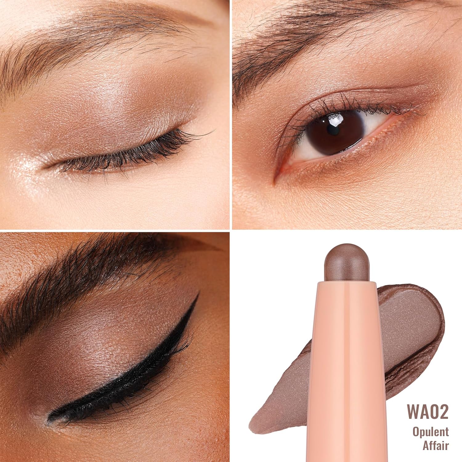 Thumbnail 2 de Oulac Matita Ombretto Girevole Moka Satin-Finish WA02 “Opulent Affair” – waterproof, anti sbavature, 16 ore