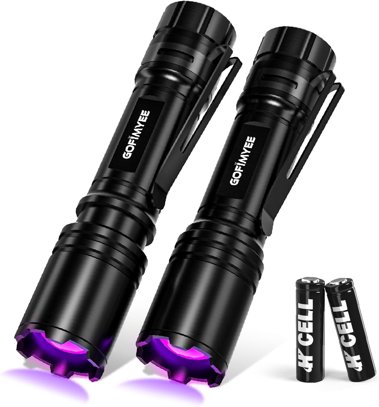 Detalle de Gofimyee UV Taschenlampe 395nm, 2er Set