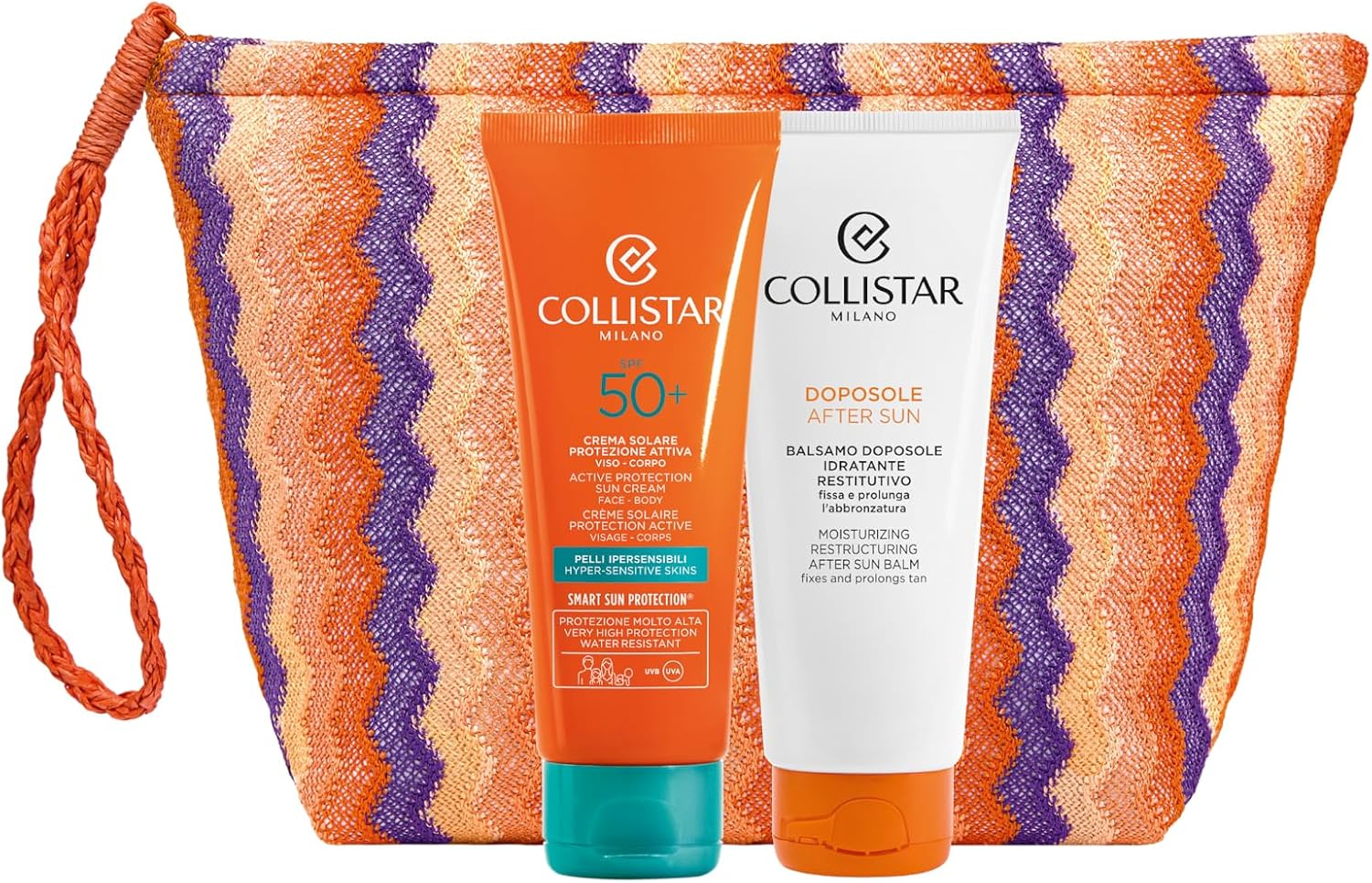 Detalle de Collistar Cofanetto Solare SPF 50+ per Pelli Ipersensibili – Crema Protezione Attiva 100 ml + Doposole 100 ml
