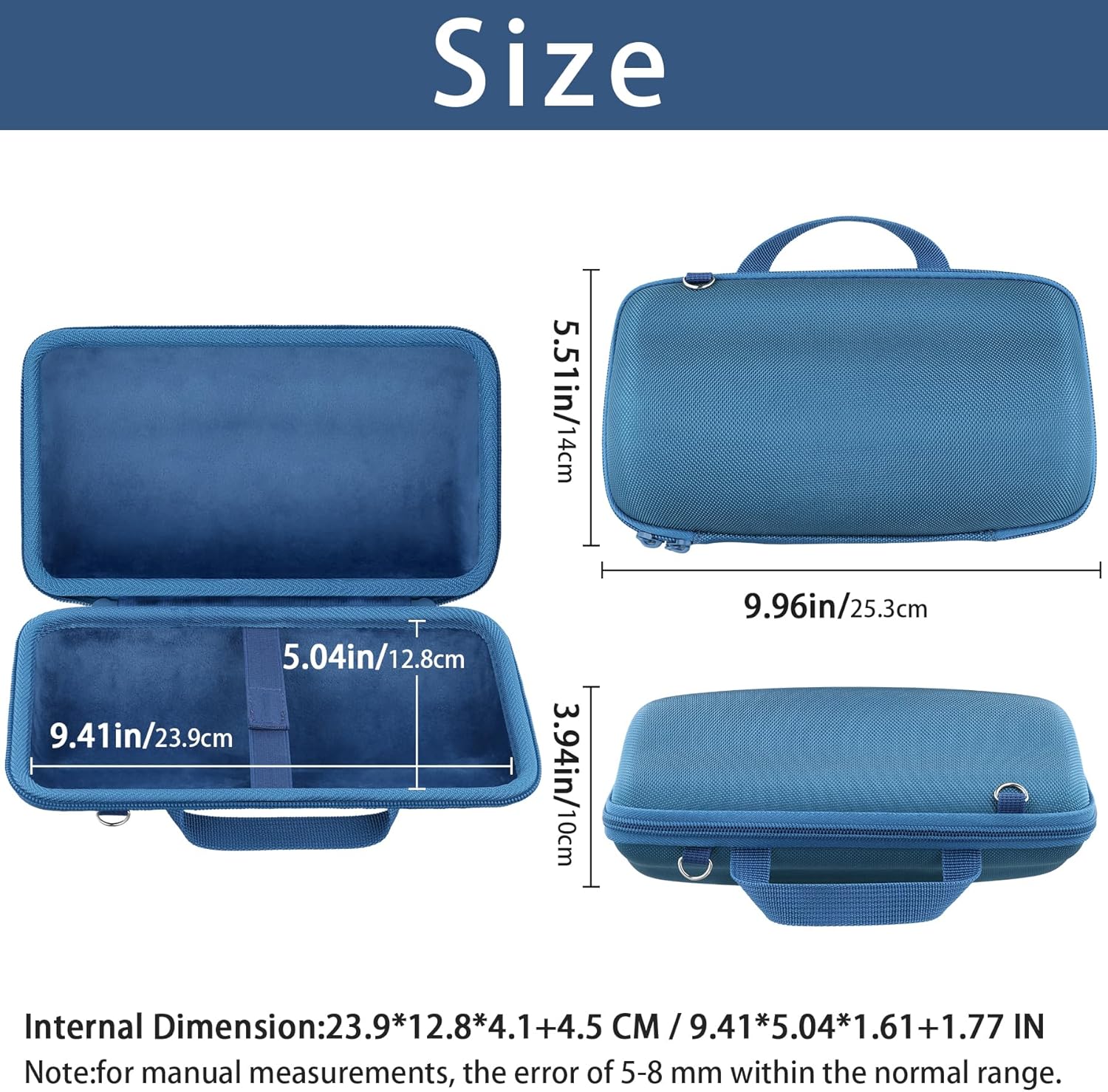 Thumbnail 4 de Khanka Hard Case for JBL Charge 6 – EVA Travel Case with Shoulder Strap (Blue)