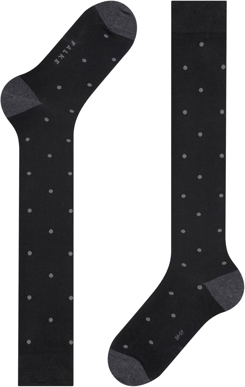 Detalle de FALKE Men's Dot Knee-High Socks – Breathable Mercerised Cotton with Reinforced Comfort