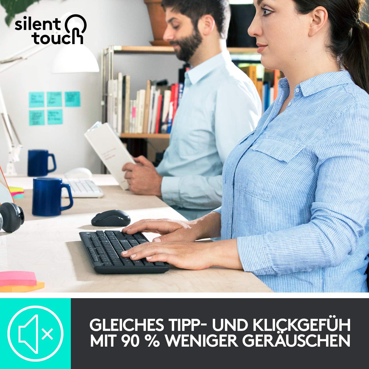 Detalle 2 de Logitech MK295 Silencioso Inalámbrico COMBO DEU QWERTZ