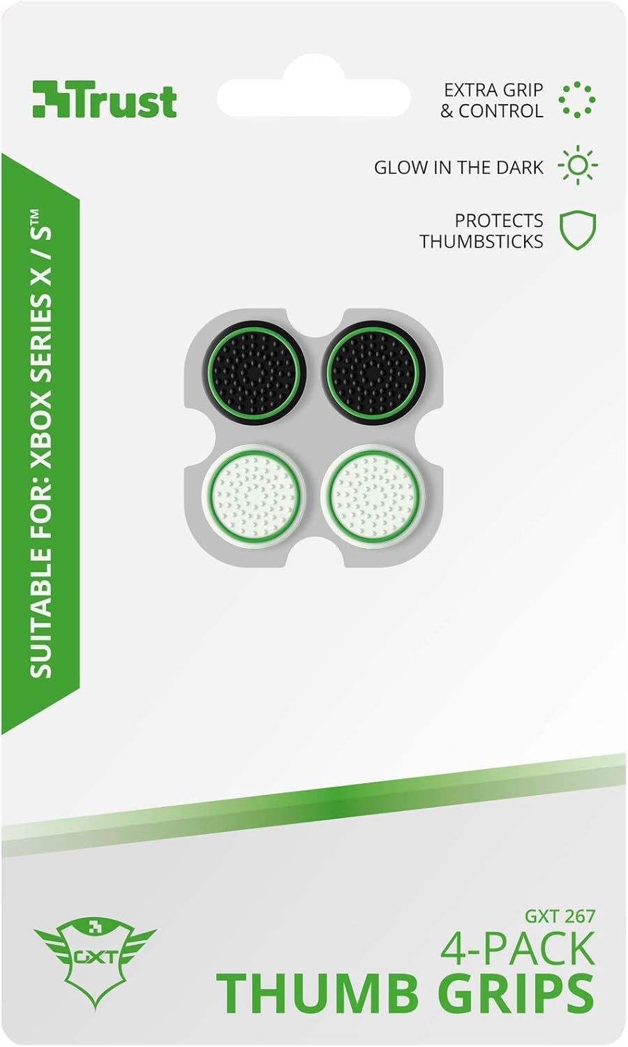 Thumbnail 5 de Trust Gaming GXT 267 4-pack Xbox Thumb Grips (Glow in the Dark) for Series X/S Controllers