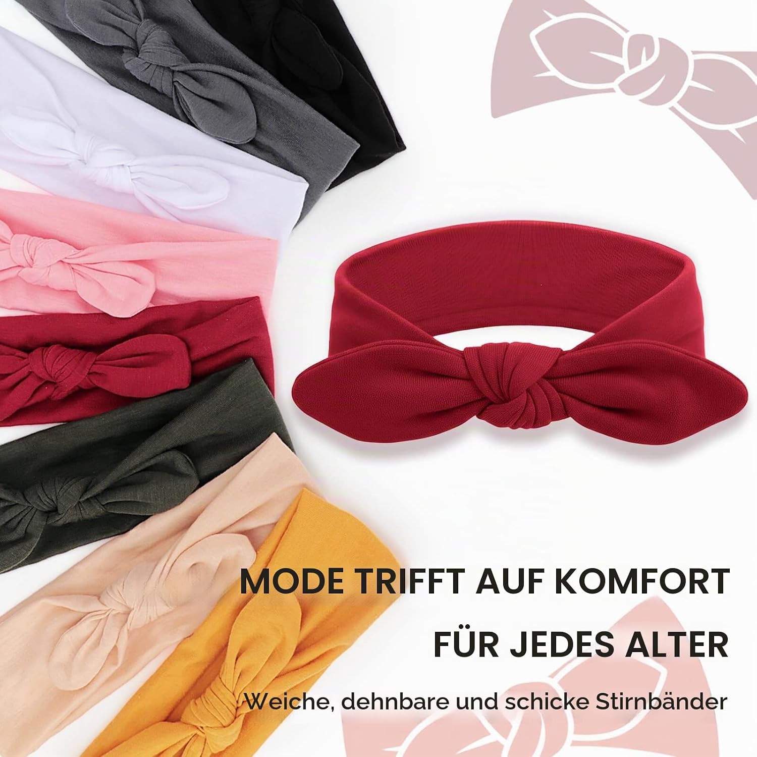 Detalle de DRESHOW 8 Stück Damen Stirnband – elastische Haarbänder mit Böhmischem Stil