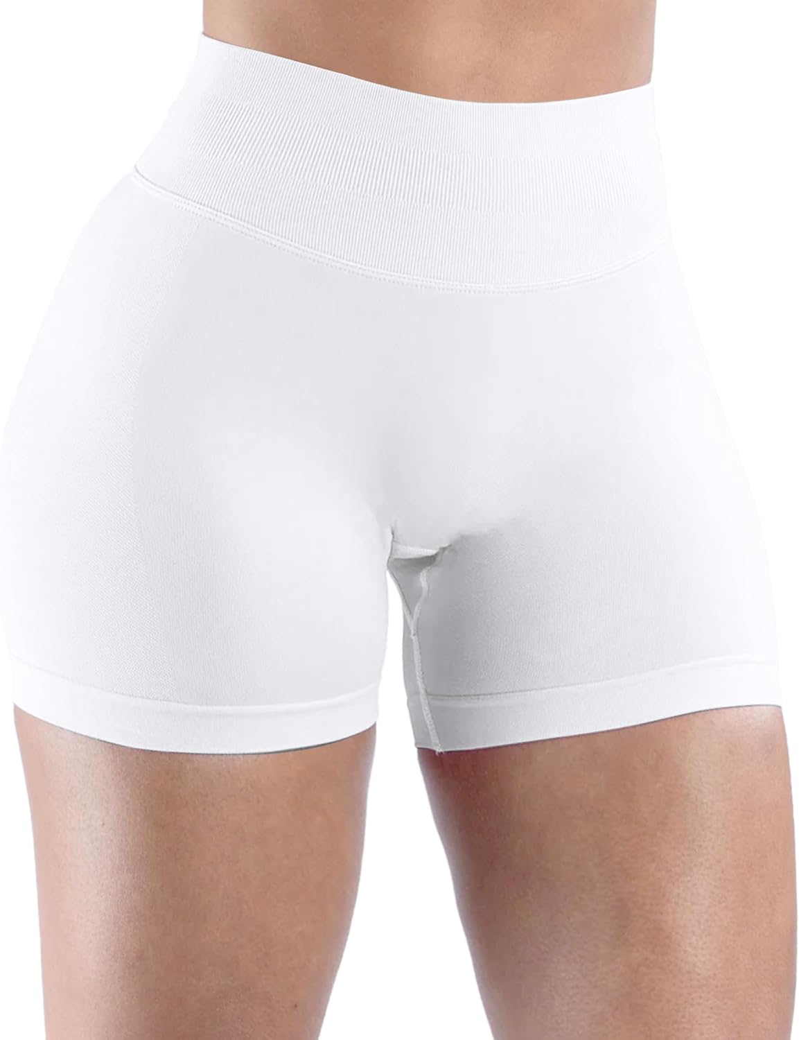 Detalle de Unthewe Seamless Scrunch Butt Lifting Workout Shorts (High-Waisted, Tummy Control)