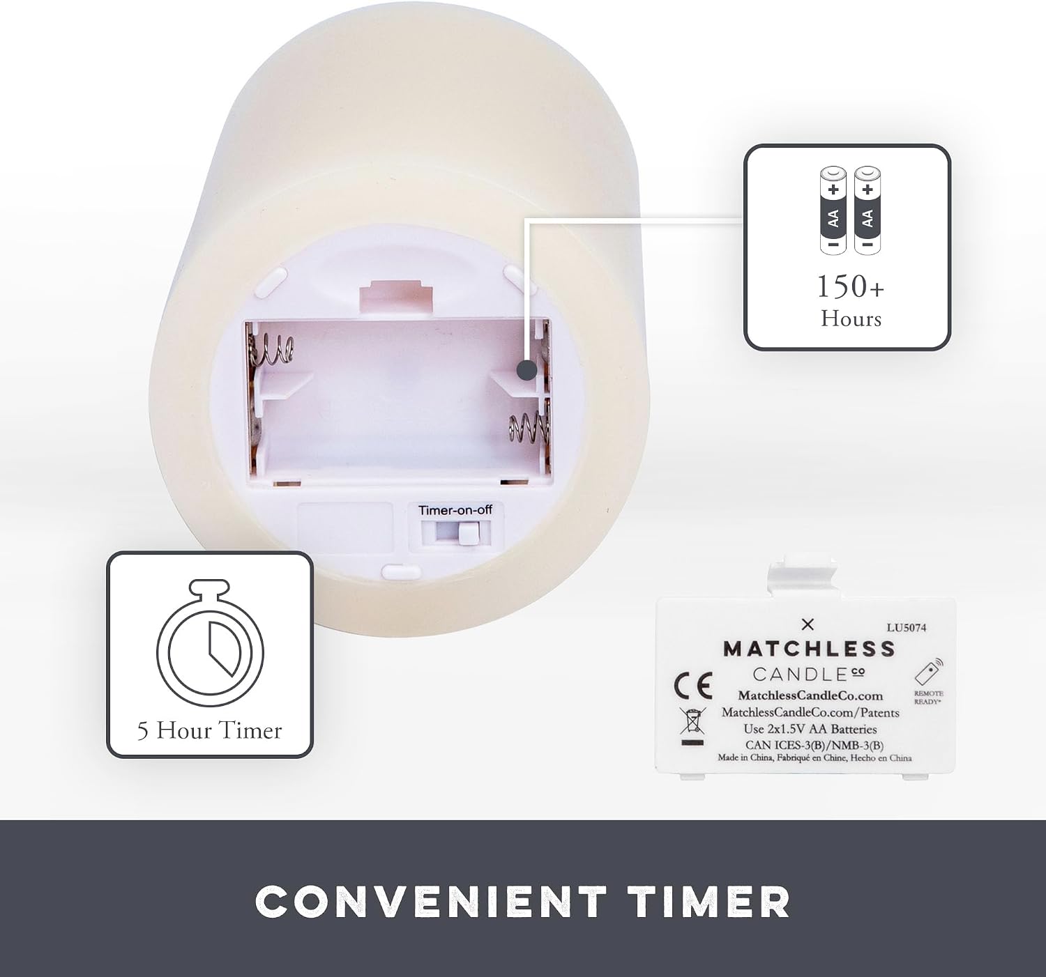 Thumbnail 2 de Matchless Candle Co. Flameless LED Set 150h ๐ฏ