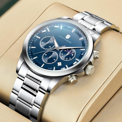 Detalle 2 de BENYAR Reloj Cronógrafo de Hombre con Fecha, 50M, Acero Inoxidable