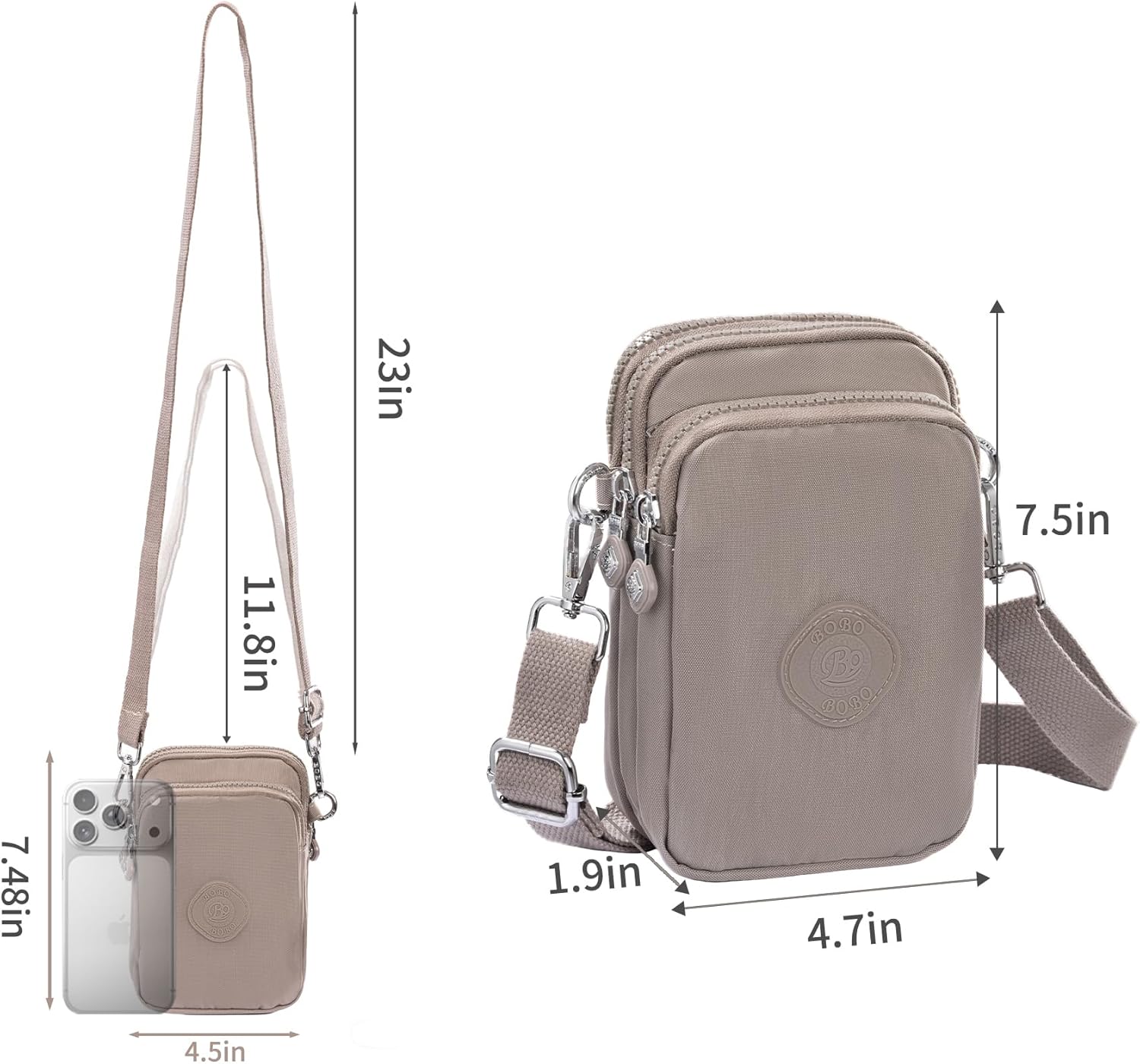 Detalle 2 de OPXTO Small Women’s Crossbody Bag with Adjustable Strap