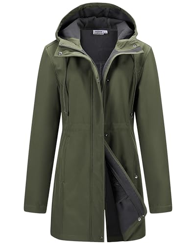 Detalle de Outdoor Ventures Women's Waterproof Softshell Jacket Long Hooded Windbreaker