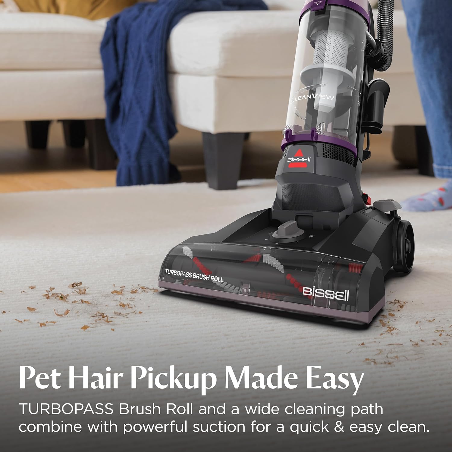 Detalle 2 de Bissell CleanView Upright Vacuum 4438 with Pet Hair Brush Roll