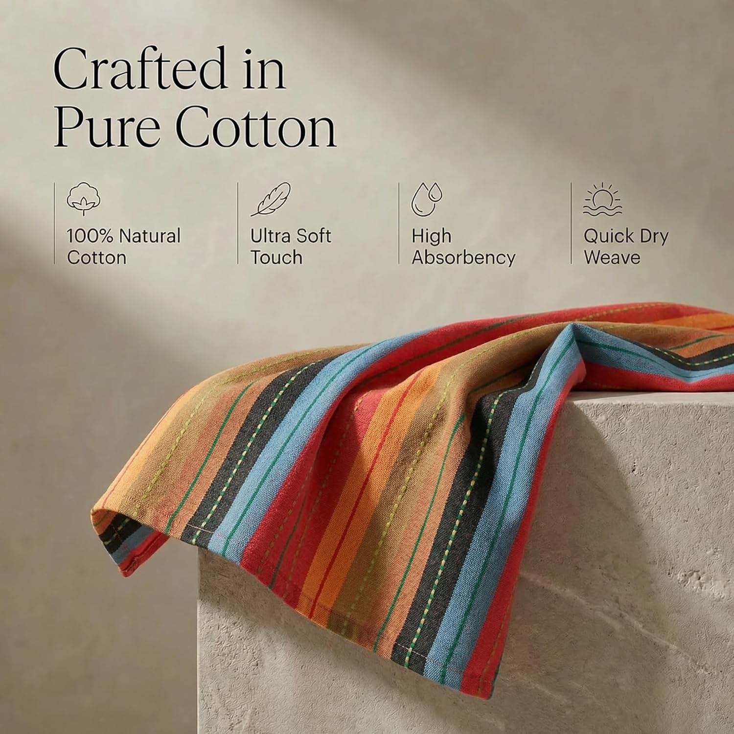 Thumbnail 3 de Urban Villa 100% Cotton Kitchen Towels Set of 6 (20"x30")