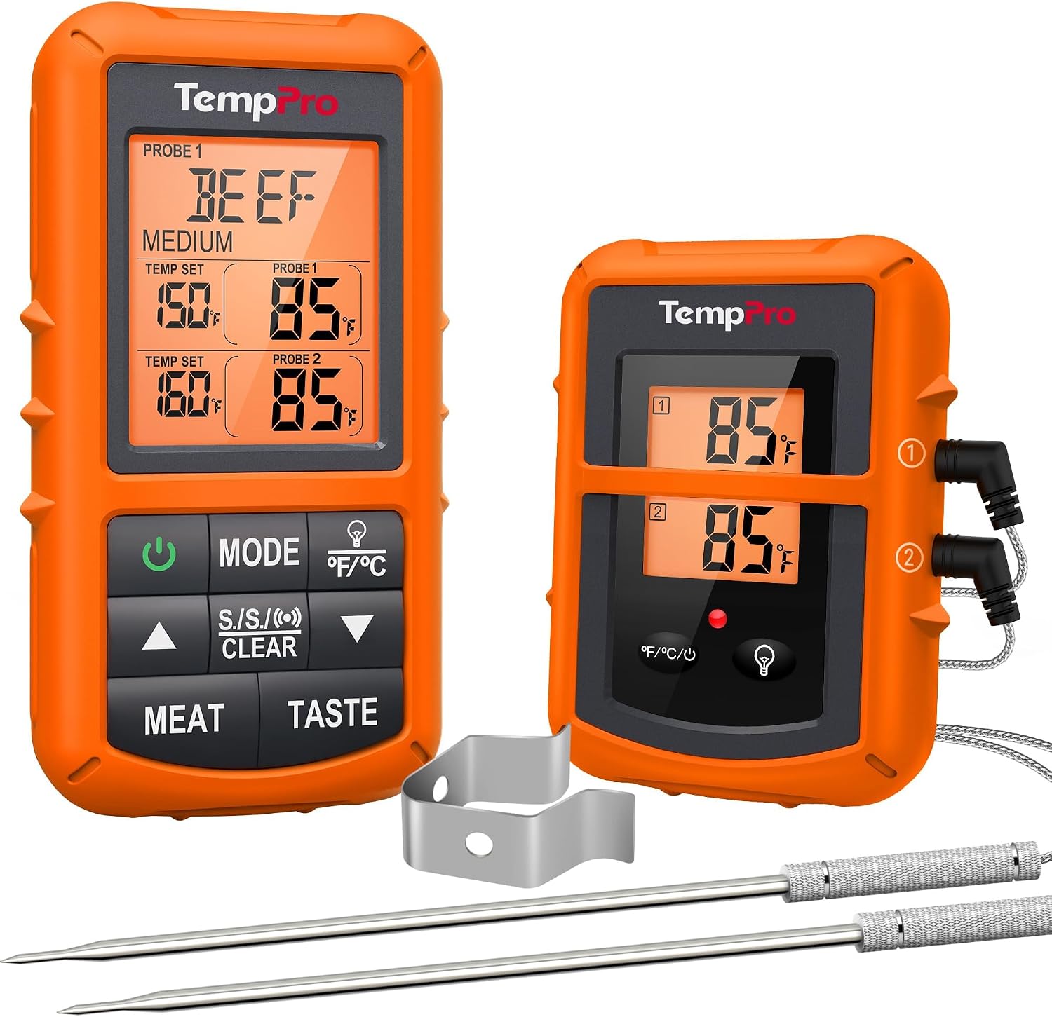 Detalle de TempPro TempSync CORE TP20B Wireless Meat Thermometer, 500-Foot RF, Dual Probes