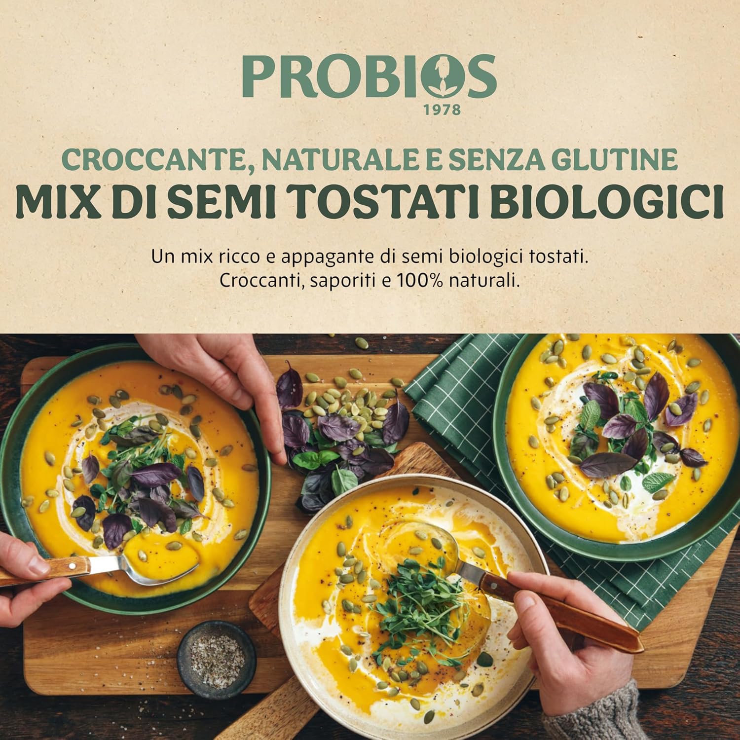 Thumbnail 2 de Probios Semi Misti Tostati Biologici da 5 kg: ricchi di proteine e fibre, senza glutine