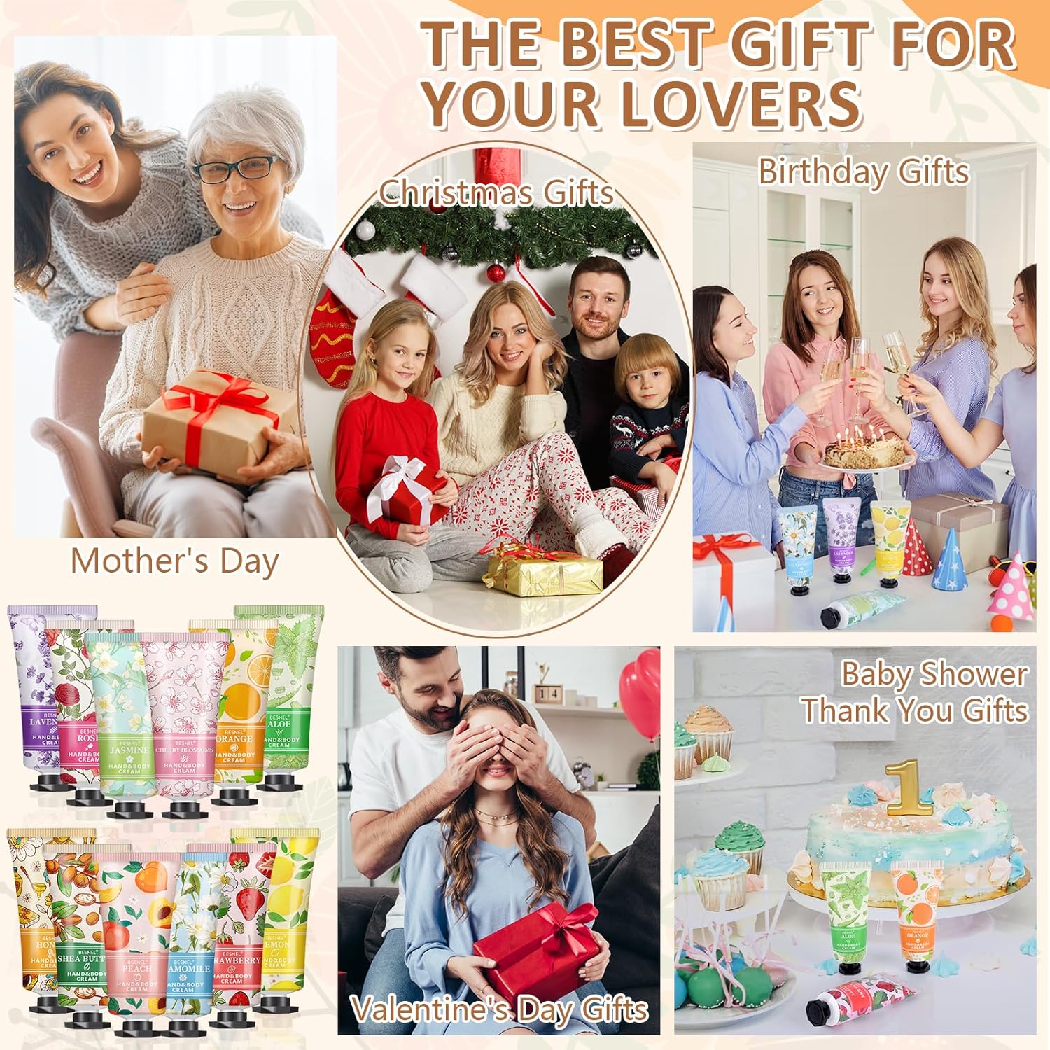 Thumbnail 6 de 24-Pack Natural Hand Cream Gift Set for Women (Mini Travel Size)