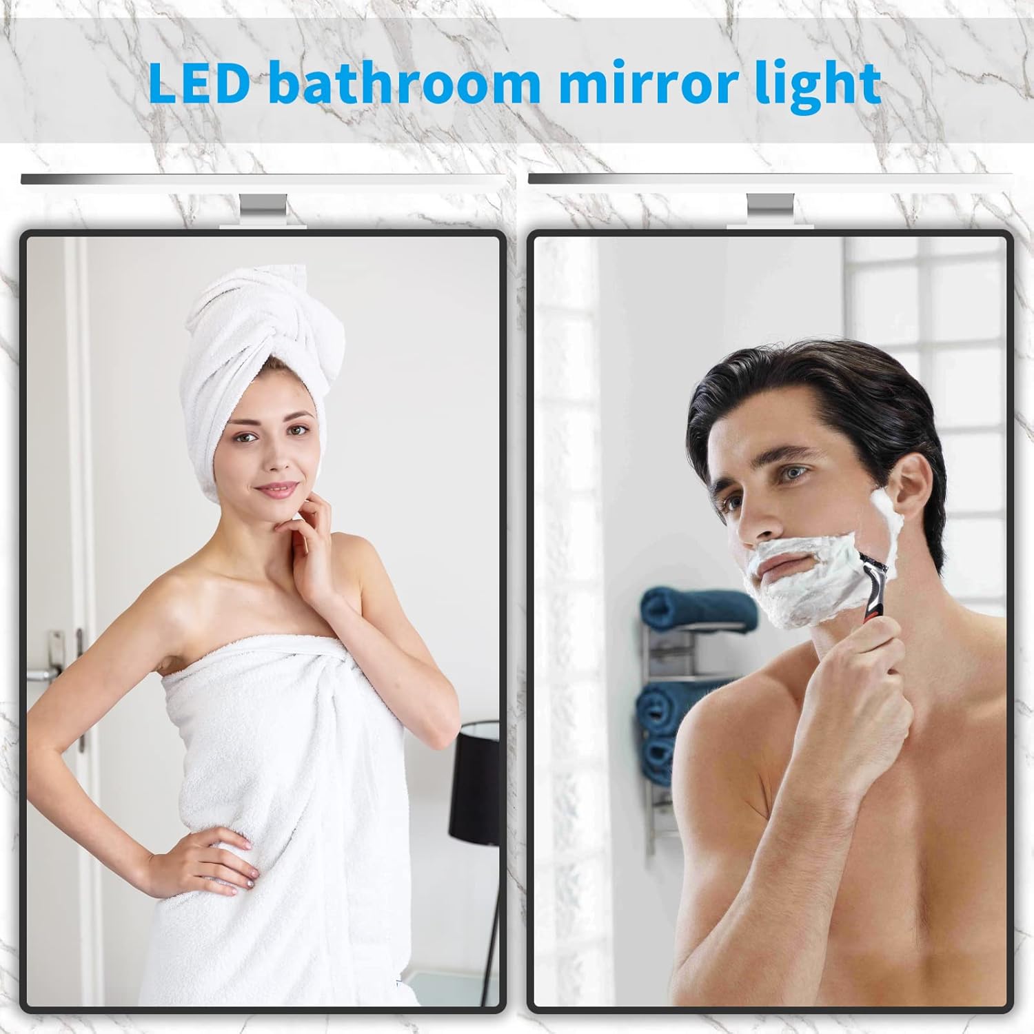 Thumbnail 5 de Aourow Lámpara de Espejo Baño 10W 💡, Resistente al Agua, 40cm