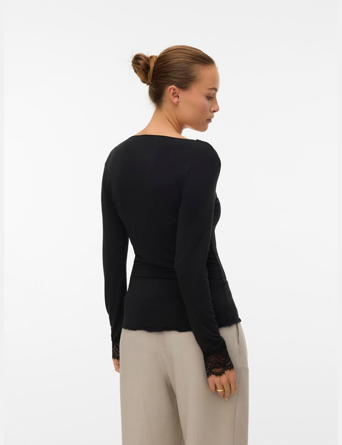 Thumbnail 3 de VERO MODA Vmskye LS V-Neck Lace Top JRS Noos – Haut en Dentelle à col en V pour Femme