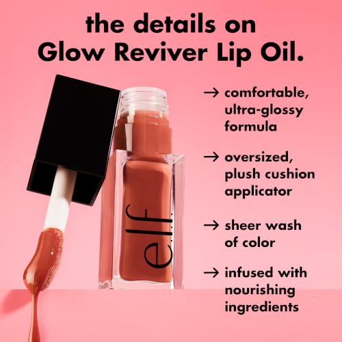 Detalle de e.l.f. Glow Reviver Lip Oil in Pink Quartz: A Lightweight, Shine-First Lip Oil
