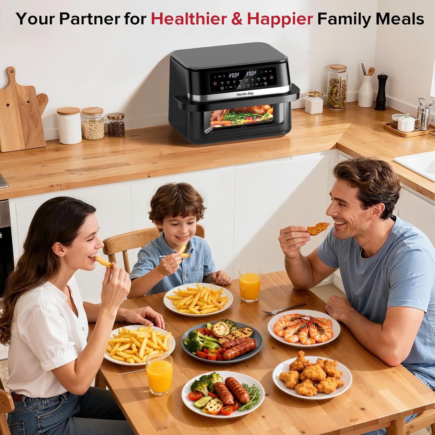 Thumbnail 5 de HoninJoy 12QT Dual Basket Air Fryer