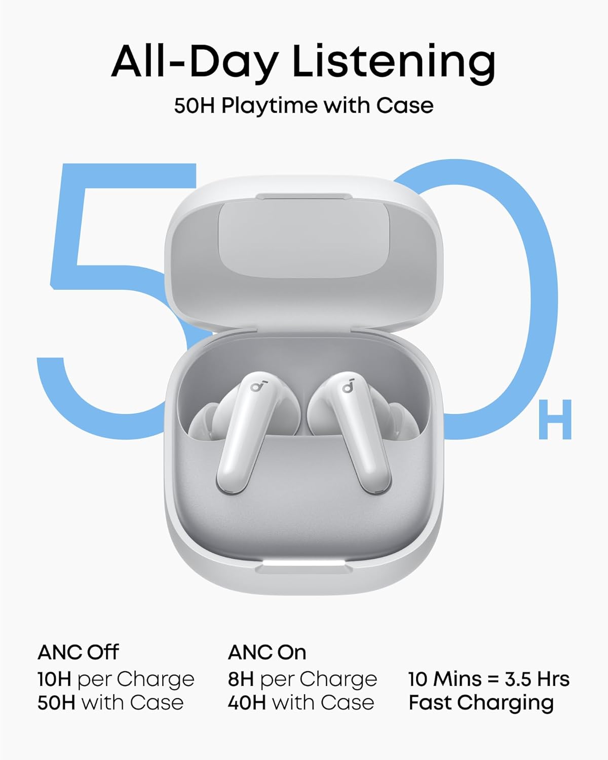 Thumbnail 3 de Anker Soundcore P31i earbuds with real-time adaptive noise cancellation and AI translation