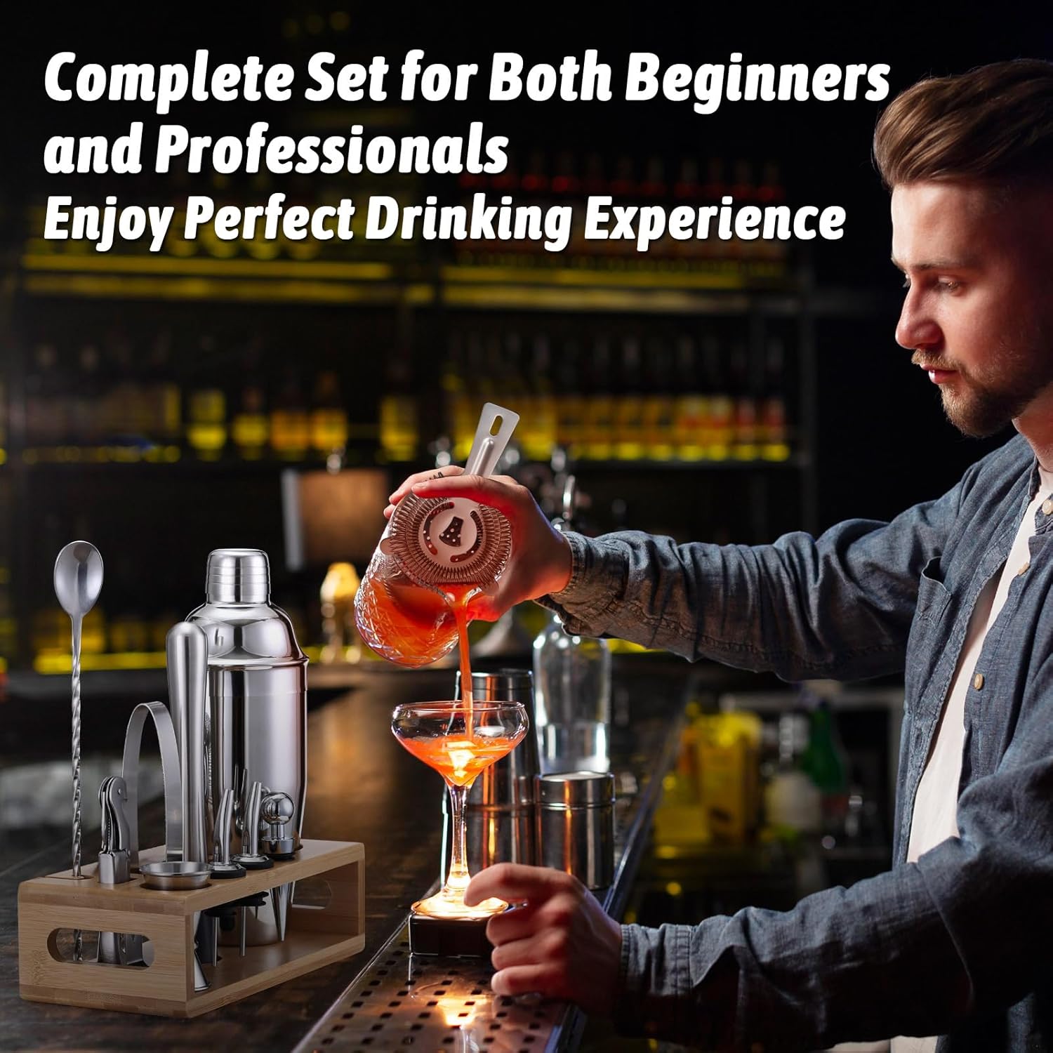 Thumbnail 4 de GWHOLE Cocktail Shaker 720ML set 🍸