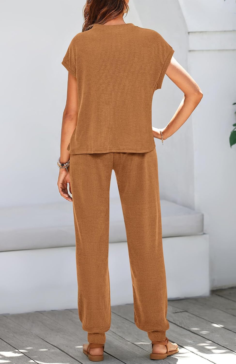Detalle 1 de BTFBM Women's Lounge Set, Ribbed Knit