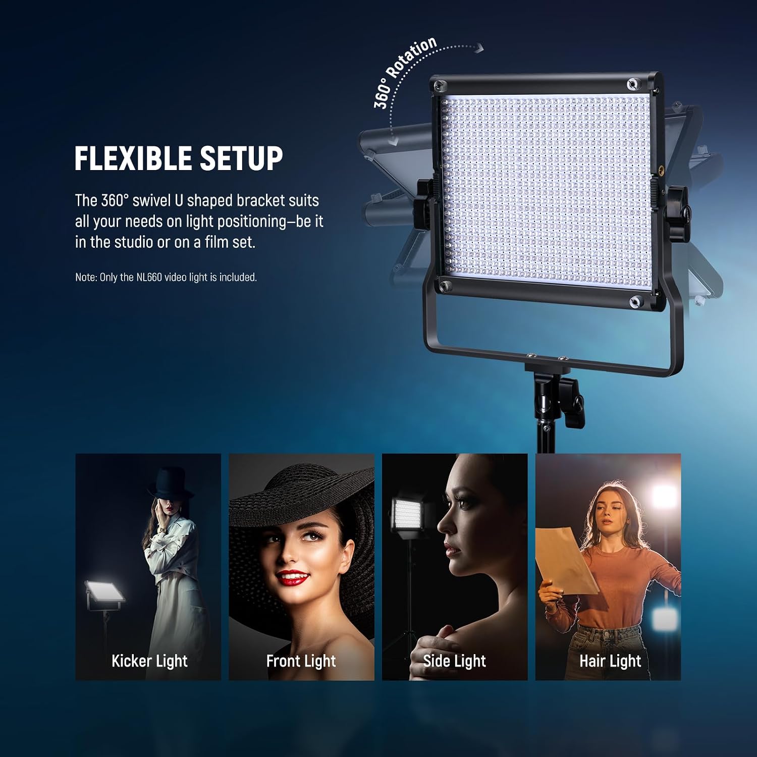 Thumbnail 5 de NEEWER 2 Pack Bi-colour 660 LED Video Light Kit (3200–5600K, CRI 96+) for Studio, Streaming & Photo