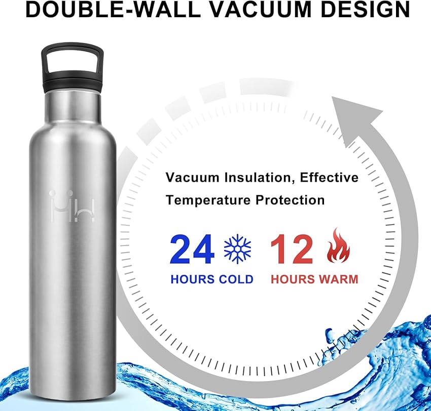Detalle de Botella Acero Inoxidable 500 ml para viaje 🚰