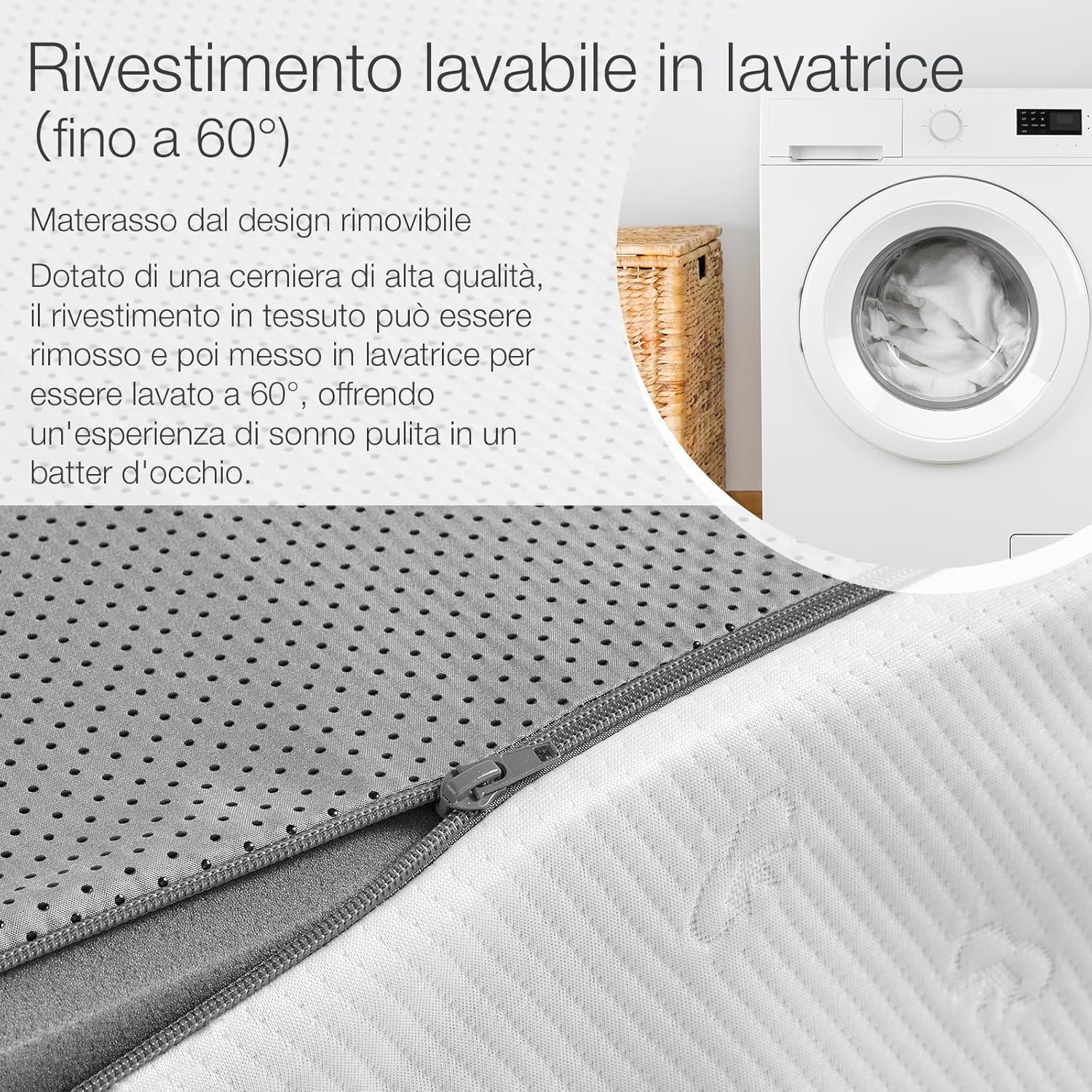 Thumbnail 5 de Novilla Materasso 90x190 – Memoria Gel, Fibra di Bambù, 20 cm di altezza