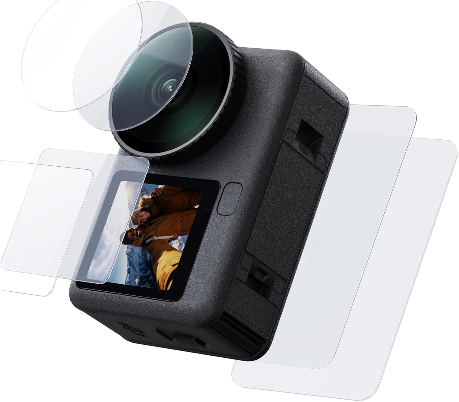 Thumbnail 6 de TELESIN Displayschutzfolie für DJI Osmo Action 6 – 3er-Set aus gehärtetem Glas (Objektiv, Front- und Rückdisplay) mit Anti-Fingerprint