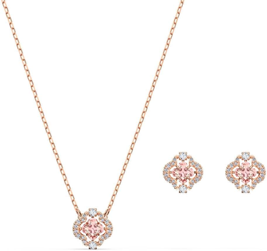 Thumbnail 4 de Swarovski Necklace and Earring Set, Rose-Gold Tone Plated