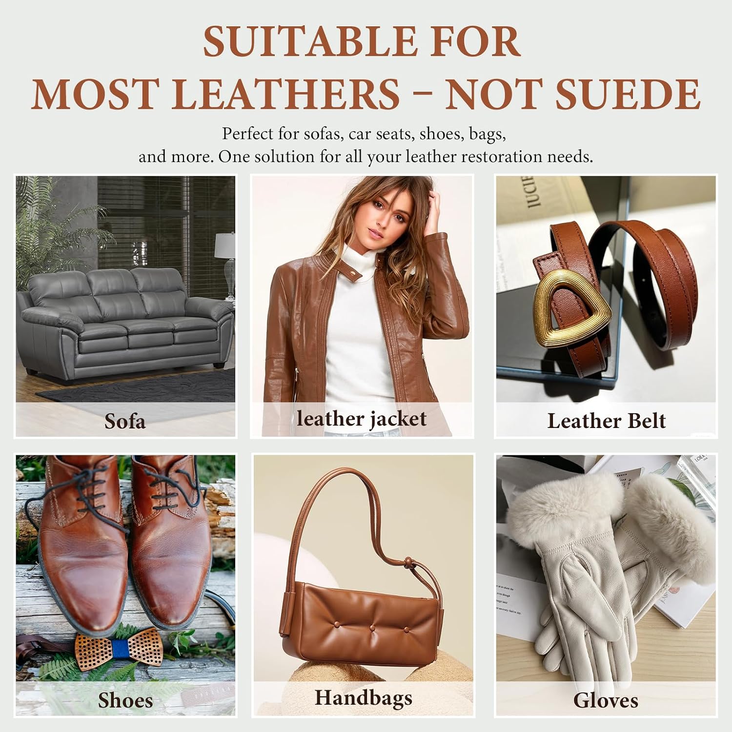 Thumbnail 6 de NIUB Leather Recoloring Balm (TAN) — Leather Color Restorer & Scratch Repair for Furniture, Car Seats, Shoes, Bags