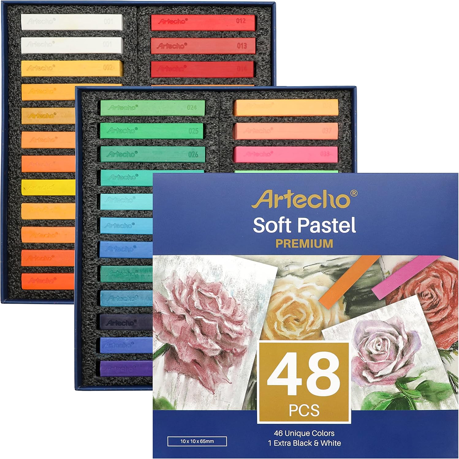 Detalle de Artecho Soft Pastel Set of 48 10×10×65mm